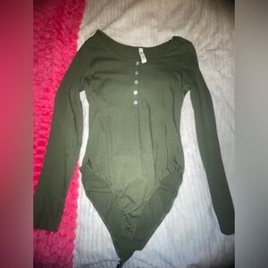 Long Sleeve Ribbed Bodysuit